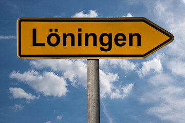 Fototapeta premium Wegweiser Löningen