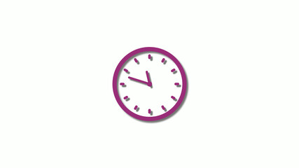 3d pink dark clock icon,Clock animation,counting down clock icon,pink clock