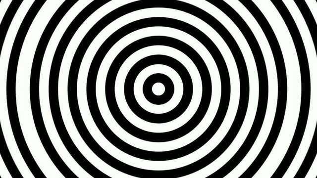 Visual effect of approaching a circle forming a tunnel.