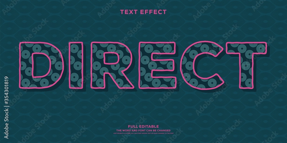 Poster abstract 3d text graphic style and editable font effect