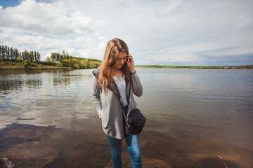 photo shoot in nature, sexy model