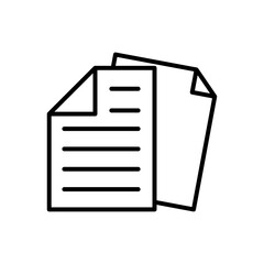 Paper line icon