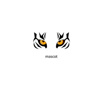 Mascot Tiger, tiger eyes