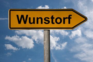 Fototapeta premium Wegweiser Wunstorf
