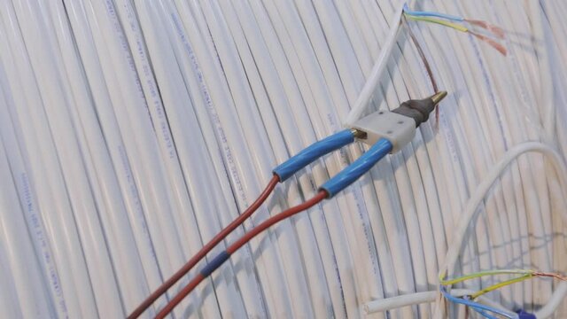 Testing wire quality in an ea factory, checking wire quality.