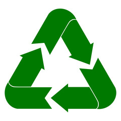 Save the planet. Recycle symbol on white background. Sort garbage and environment concept.