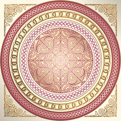 Golden ornate decorative vintage design