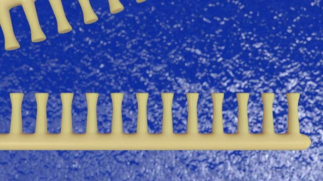 3d animation of dna replication process. Replication produces two identical DNA double helices each with one new and one old strand.