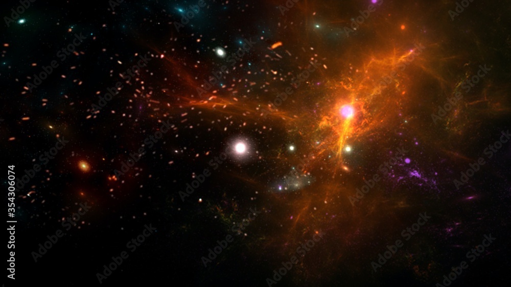 Wall mural universe all existing matter and space considered as a whole the cosmos.