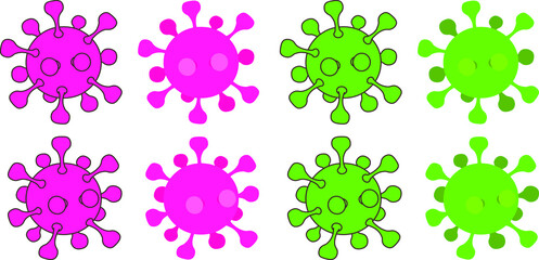 corona virus (AKA covid-19) icon logo character