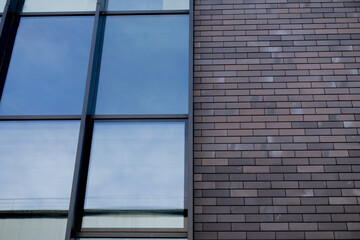 brick and glass wall