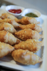 fried vegetable Samosa south Asian delicacy famous around the world