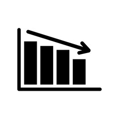 Falling financial symbol vector