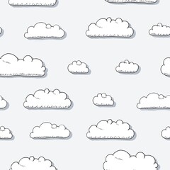 Vector cloud doodle