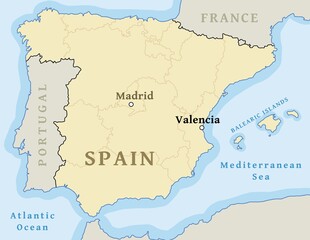 Valencia map location