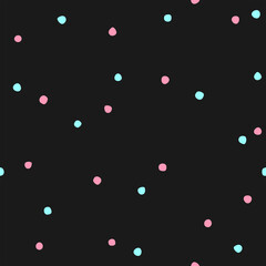 Seamless pattern with scattered small round spots. Simple vector illustration.