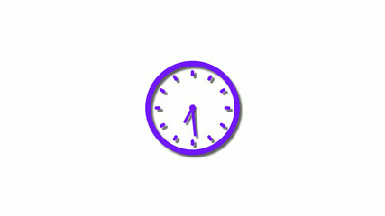 New purple color 3d clock icon on white background,clock images