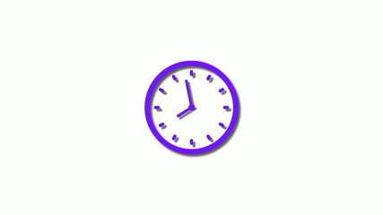 New purple color 3d clock icon on white background,clock images