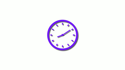 New purple color 3d clock icon on white background,clock images