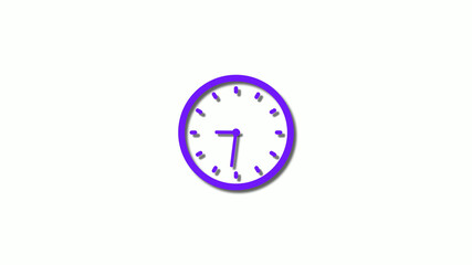 New purple color 3d clock icon on white background,clock images