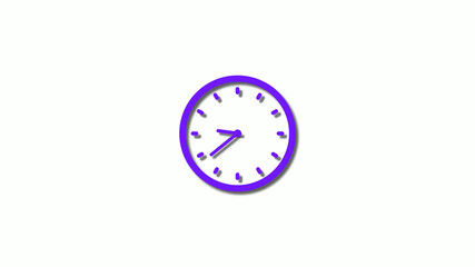New purple color 3d clock icon on white background,clock images