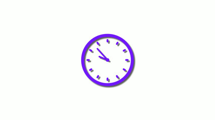 New purple color 3d clock icon on white background,clock images