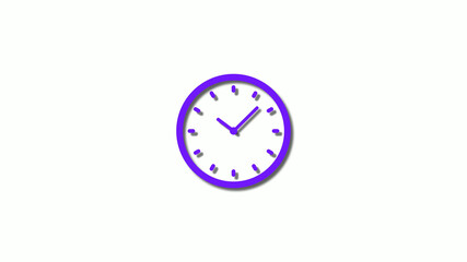 New purple color 3d clock icon on white background,clock images