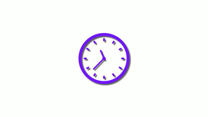 New purple color 3d clock icon on white background,clock images