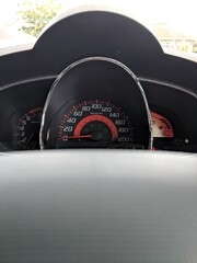 car dashboard and speedometer