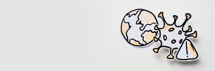 Painted danger from a virus icon