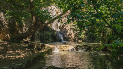waterfall of Palia Kavala at Greece