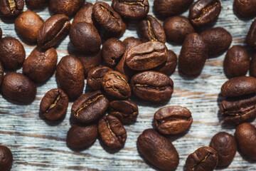 delicious aromatic coffee beans and ground