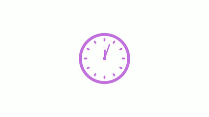 New purple light clock icon,counting down clock footage,Amazing purple counting down clock icon