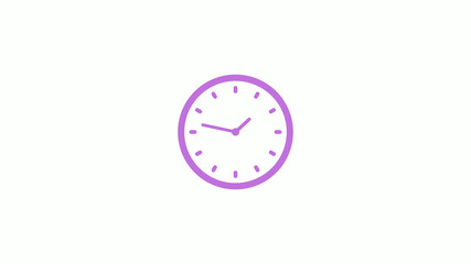 New purple light clock icon,counting down clock footage,Amazing purple counting down clock icon