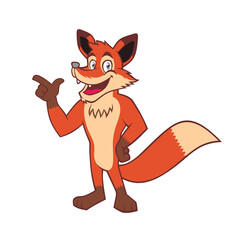 Cute fox cartoon. 