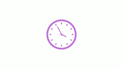 New purple light clock icon,counting down clock footage,Amazing purple counting down clock icon