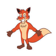 Cute fox cartoon. 