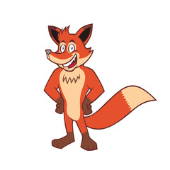 Cute fox cartoon. 