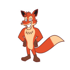 Cute fox cartoon. 