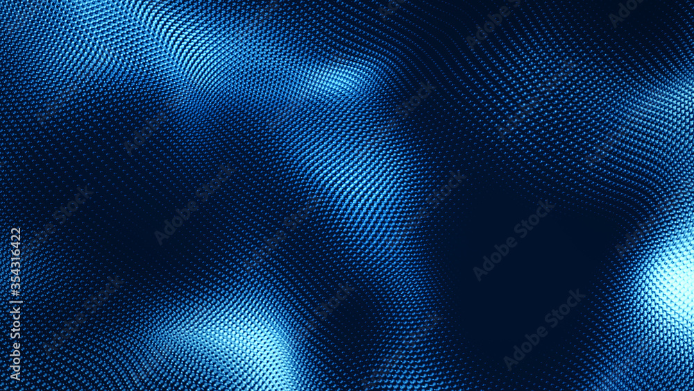 Canvas Prints dot white blue wave light screen gradient texture background. abstract technology big data digital b