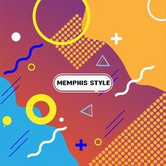 abstract vector background MEMPHIS STYLE