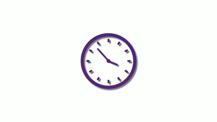 New purple dark 3d clock icon,Amazing clock animation icon,counting down clock icon