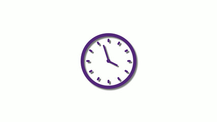 New purple dark 3d clock icon,Amazing clock animation icon,counting down clock icon