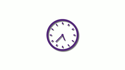 New purple dark 3d clock icon,Amazing clock animation icon,counting down clock icon
