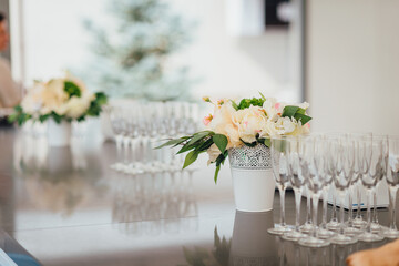 Wedding decor details on wedding reception