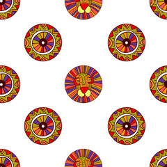 Seamless African pattern. Ethnic seamless design for background or wallpaper