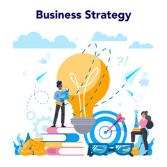 Business analyst concept. Business strategy and planning for success.