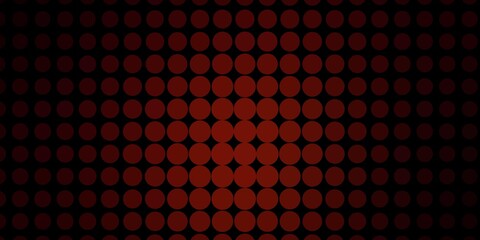 Dark Red vector background with bubbles. Abstract decorative design in gradient style with bubbles. Design for your commercials.