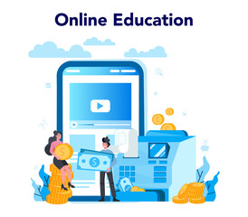 Cashier online service or platform. Client service, payment operation.