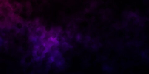 Dark Purple, Pink vector layout with hexagonal shapes.